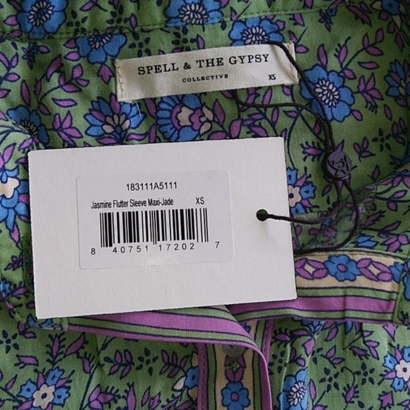 Jasmine Jade Flutter Sleeve Dress Spell Designs XS - Picture 12 of 14